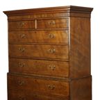 Antieke Mahonie Kast Tallboy Chest On Chest George Lll 19De Eeuw thumbnail 20