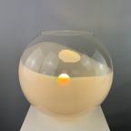 White Glass Globe Table Lamp By Ilu Di Vetro Xl 1980 thumbnail 3