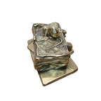 Vintage Messing Muis En Boek Postzegelbakje thumbnail 6