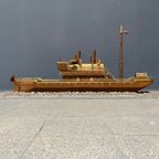 Groot Oud Volkskunst Stoom Schip thumbnail 10