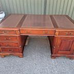 Klassiek Engels Bureau, Partnerdeks, Schrijftafel, 2-zijdig thumbnail 3