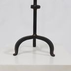 Large Brutalist Wrought Iron 5 Arm Candle Holder 1950S thumbnail 6