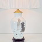 Vintage Haruo Momoki Franklin Porselein Tafellamp 80 Japandi thumbnail 9
