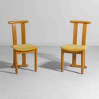 Symmetrische Postmoderne Italiaanse Eetkamerstoelen In Beuk, 1980 thumbnail 11