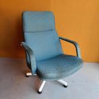 Vintage Hairpinlegs Krukje, Kruk Met Nieuwe Stoffering thumbnail 9