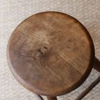 Antieke Eikenhouten Kruk thumbnail 7