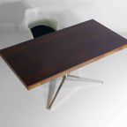 Zeldzame Vintage Mid-Century Executive Bureau Van Florence Knoll In Palissander Hout thumbnail 9