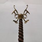 Vintage Messing Rococo Staande Kapstok Hollywood Regency Hall Tree 9 thumbnail 10