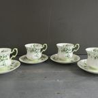 Vintage Royal Albert Shamrock Kop En Schotel Porselein 4 X thumbnail 10