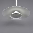 Deense Design Lamp Wit Metaal, 1980s thumbnail 5