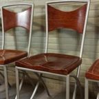 Set Van 4 Vintage Design Eetkamerstoelen thumbnail 10