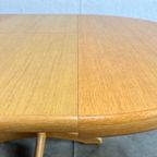Vintage Ronde Uitschuifbare Eettafel, Licht Eiken. thumbnail 3