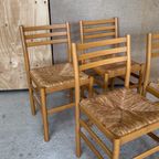 4x Vintage Stoel Met Rieten Zitting, Reliving thumbnail 8