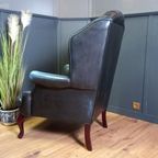 Blauwe Chesterfield Barrelback Fauteuil thumbnail 10