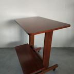 Vintage Houten Plantentafel Trolley Op Wieltjes (Twee Laags) thumbnail 12