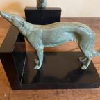 Boekensteunen Barzoihonden Windhonden Art Deco Gesigneerd Roux Frans thumbnail 7