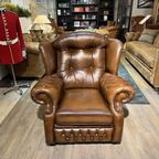 Engelse Springvale Chesterfield Oorfauteuil Suzanne Tabacco Bruin thumbnail 2