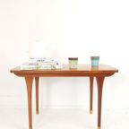 Vintage Salontafeltje | Bijzettafel Teak Fineer Messing thumbnail 10