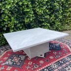 Vintage Carrara Marmeren Salontafel 100X100Cm thumbnail 12