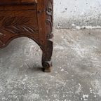 Antique Carved Wood Wardrobe thumbnail 14