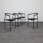 4x Zeldzame Postmoderne Eetkamer Stoel Maurizio Peregalli Zeus, 1980s thumbnail 5