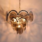 Vintage Hanglamp 6 Lichtpunten Rookglazen Schijven thumbnail 5