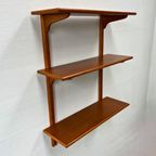 Vintage Wandrek Geheel Van Kersenhout - 3 Planken thumbnail 4