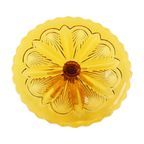 Art Deco Amber Taartschaal Gebak Schaal Depression Glass 27cm thumbnail 22