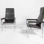 Pair Of High Back Armchairs From Fritz Hansen, 1980’S Denmark thumbnail 10