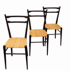 Cane Chairs In The Style Of Gio Ponti, Set Of 3 thumbnail 2