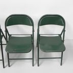 Set Van 4 Industriële Stalen Klapstoelen Du-Al Dare Inglis thumbnail 14