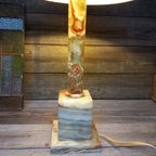 Klassieke Franse Lamp, Marmer/Onyx, Empire Stijl. thumbnail 4