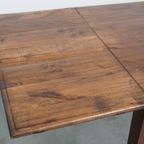 Unieke Antieke Eikenhouten Eettafel Uit Begin 1900 Met Aan Één Kant Een Uitklapbaar Blad thumbnail 14