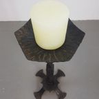 Vintage Brutalist Vloer Kandelaar Cast Iron Mid Century 1960 thumbnail 2