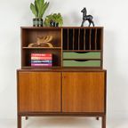 Scandinavisch Vintage Teak Fineren Boekenkast Bergnas thumbnail 6