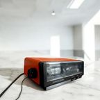 Vintage Oranje Flipklok / Wekkerradio Audio Sonic Gl205 thumbnail 2