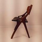 Arne Hovmand Olsen Stoel | Deens Design 1960S | Mid-Century | Teak Hout | Volledig Gerestaureerd thumbnail 4