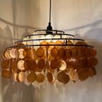 Capiz Hanglamp Vintage Schelpen Schelp Lamp thumbnail 8