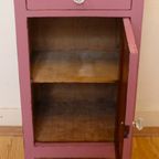 Brocante Roze Nachtkastje Met Konijn thumbnail 3