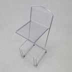 3x Postmoderne Barkruk Chrome, 1980s thumbnail 4