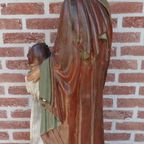 Groot Heiligenbeeld "jozef Met Kindje Jezus". thumbnail 4