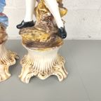 Duo Italiaanse Porseleinen Beelden 73Cm thumbnail 6