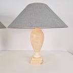 Set 2 Vintage Albast Tafellamp Marmer Lamp ‘60 Spain Design thumbnail 9