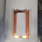 3 X Bankamp Leuchten Sconces / Wall Lights '80s White Glass / Glass With A Layer Of Copper. Wide thumbnail 10