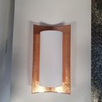 3 X Bankamp Leuchten Sconces / Wall Lights '80S White Glass / Glass With A Layer Of Copper. Wide thumbnail 10