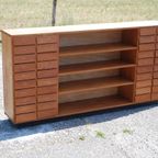 Vintage Houten Schoolkast Ladekast Jaren '60 thumbnail 5