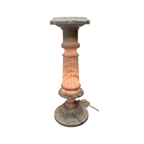 Vintage Albast Pilaar Met Lamp thumbnail 9