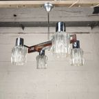 Vintage Hanglamp Chroom & Hout thumbnail 4