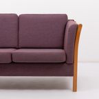 Vintage Danish Design Two Seat Sofa / 2 Zitsbank In Aubergine Wool thumbnail 8