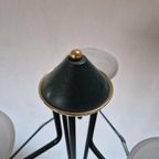 Zeer Stijlvolle Jaren 70/80 Vloerlamp Design Groen Goud thumbnail 10